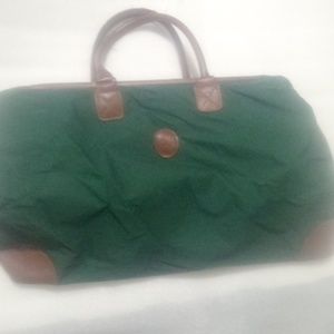 Ralph Lauren green and brown duffle bag
